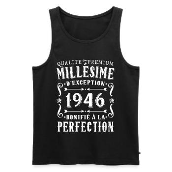 80 Jahre altes Geburtstagsgeschenk 1945 Partygeschenk - Männer Premium Bio Tank Top - Schwarz - Vorne - Michal (187cm)