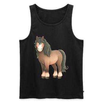 Pferd - Männer Premium Bio Tank Top - Schwarz - Vorne - Michal (187cm)