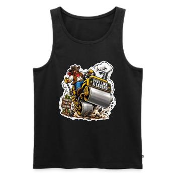Pope Like a Legend - Men's Premium Organic Tank Top - black - Front - Michal (187cm)