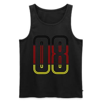 8 Symbole numérique Allemagne - Débardeur bio Premium Homme - noir - Devant - Michal (187cm)