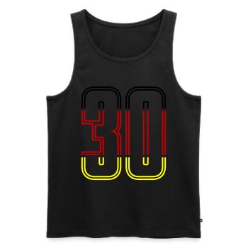30 symbole de chiffres Allemagne - Débardeur bio Premium Homme - noir - Devant - Michal (187cm)