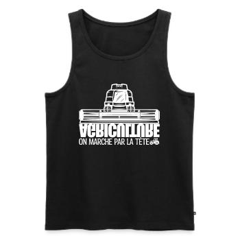French farmers, farmer, agriculture. - Men's Premium Organic Tank Top - black - Front - Michal (187cm)