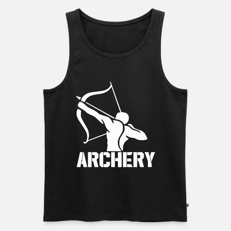 Bogenschießen Bogenschütze - Männer Premium Bio Tank Top - Schwarz