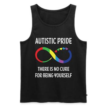 Autismus Autistisch - Männer Premium Bio Tank Top - Schwarz - Vorne - Michal (187cm)