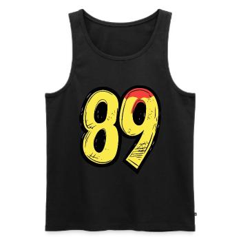 89 Number Colorful - Men's Premium Organic Tank Top - black - Front - Michal (187cm)