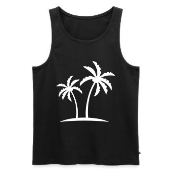 Palm Island Symbol - Men's Premium Organic Tank Top - black - Front - Michal (187cm)
