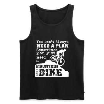 Downhill Mountain Bike Just One Mountain And One Bike - Men's Premium Organic Tank Top - black - Front - Michal (187cm)
