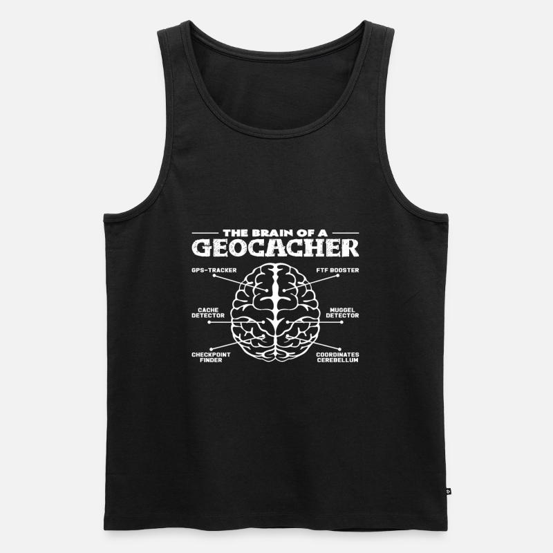 Geocaching - Männer Premium Bio Tank Top - Schwarz