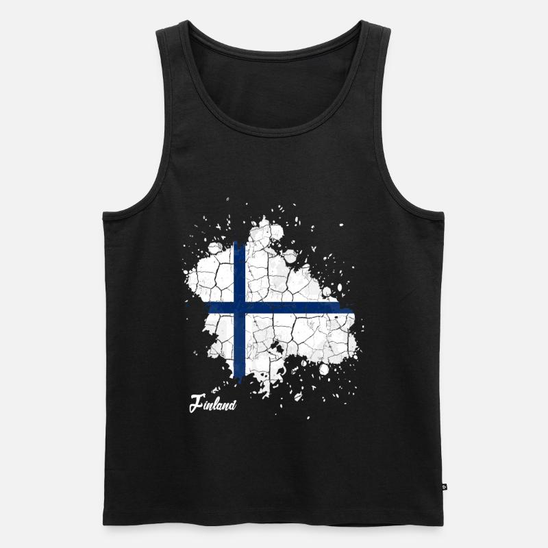 Finnland - Männer Premium Bio Tank Top - Schwarz