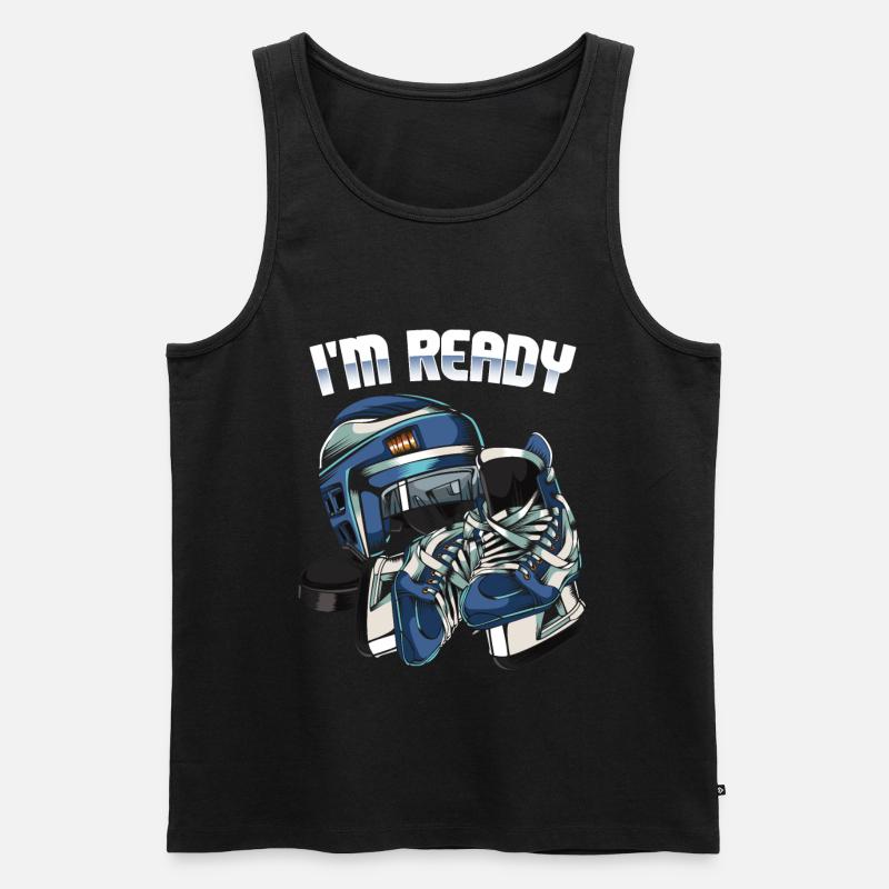 Eishockey - Männer Premium Bio Tank Top - Schwarz