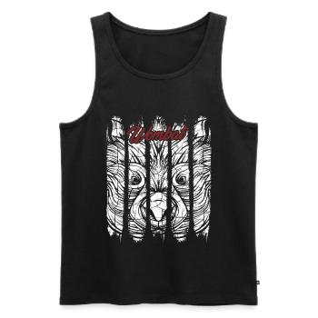 Wombat - Männer Premium Bio Tank Top - Schwarz - Vorne - Michal (187cm)