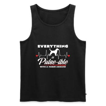 Krankenschwester Hundeliebe - Männer Premium Bio Tank Top - Schwarz - Vorne - Michal (187cm)