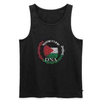 Palästina ist in meiner DNA - Männer Premium Bio Tank Top - Schwarz - Vorne - AI Model Male 178 light (178cm)