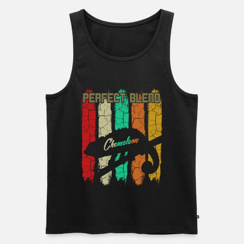 Chamäleon - Männer Premium Bio Tank Top - Schwarz