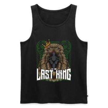 Capybara - Männer Premium Bio Tank Top - Schwarz - Vorne - AI Model Male 178 light (178cm)