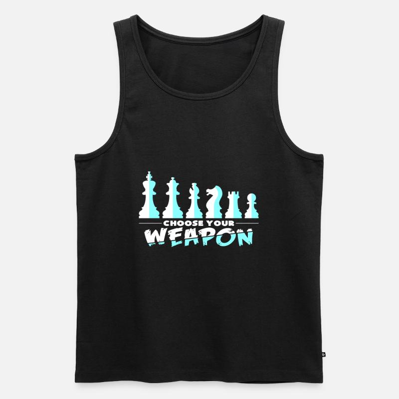 Schach - Männer Premium Bio Tank Top - Schwarz