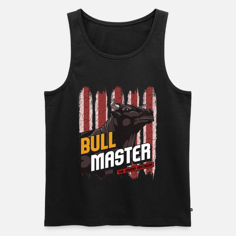 bull - Men's Premium Organic Tank Top - black