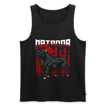 bull - Men's Premium Organic Tank Top - black - Front - AI Model Male 178 light (178cm)