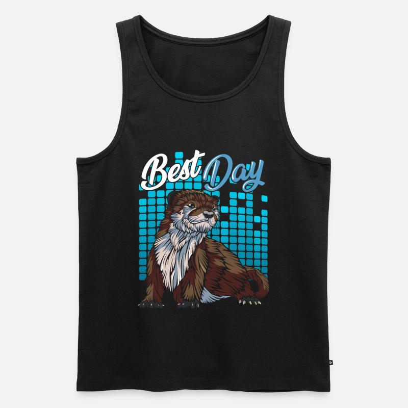 Otter - Männer Premium Bio Tank Top - Schwarz