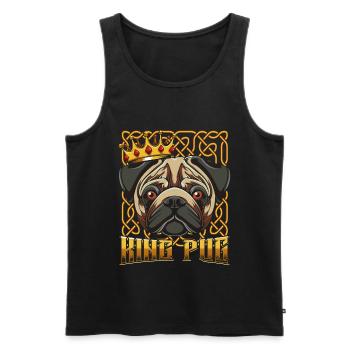 Mops - Männer Premium Bio Tank Top - Schwarz - Vorne - Michal (187cm)