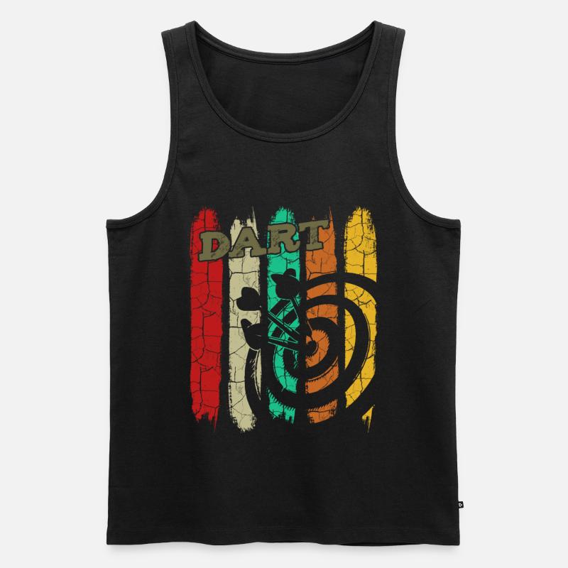 Dart - Männer Premium Bio Tank Top - Schwarz