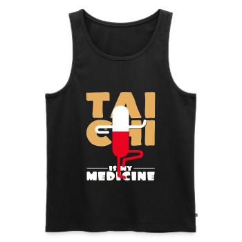 Tai Chi - Männer Premium Bio Tank Top - Schwarz - Vorne - AI Model Male 178 light (178cm)
