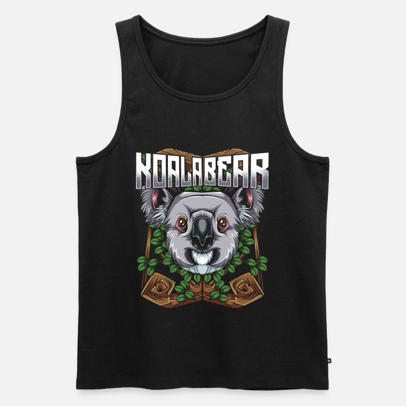 Koalabär - Männer Premium Bio Tank Top - Schwarz