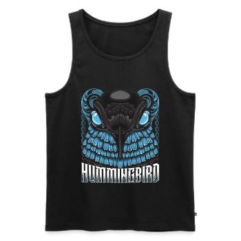 Kolibri - Männer Premium Bio Tank Top - Schwarz - Vorne - Michal (187cm)