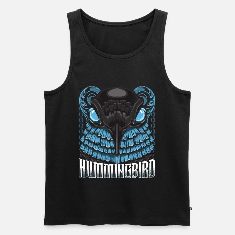 Kolibri - Männer Premium Bio Tank Top - Schwarz