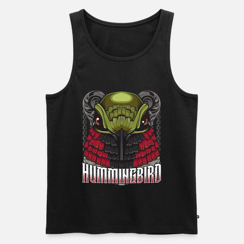 Kolibri - Männer Premium Bio Tank Top - Schwarz