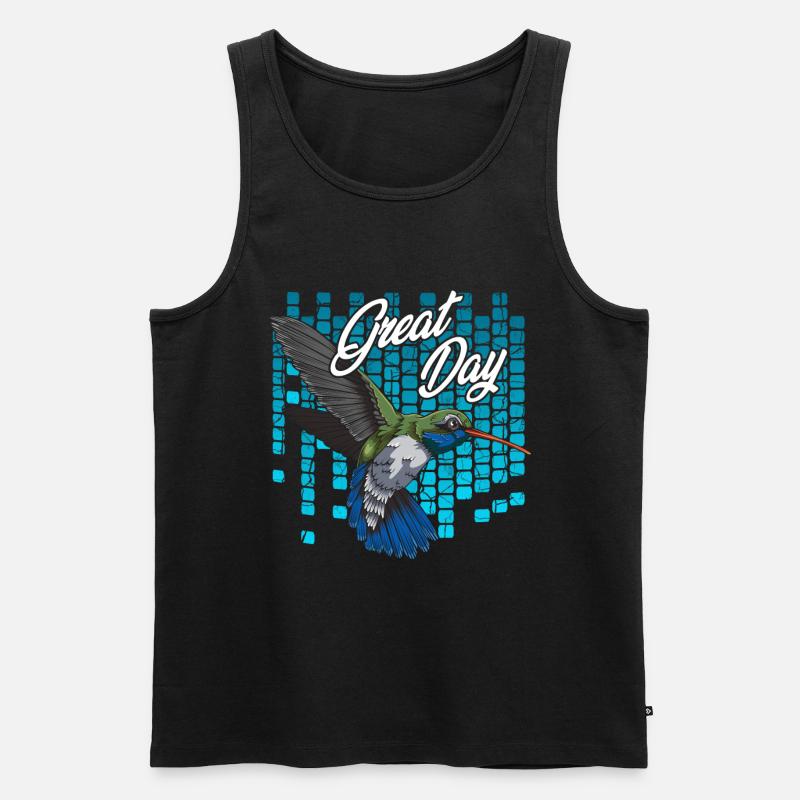 Kolibri - Männer Premium Bio Tank Top - Schwarz