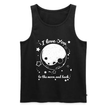 I Love You To The Moon And Back | Love gift - Men's Premium Organic Tank Top - black - Front - Michal (187cm)