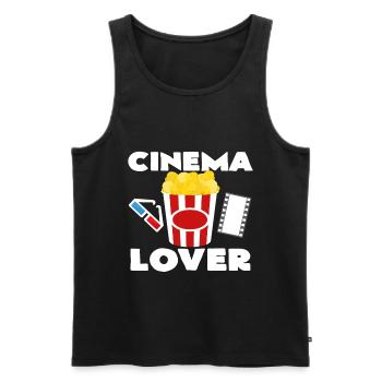 cinéma - Débardeur bio Premium Homme - noir - Devant - Michal (187cm)