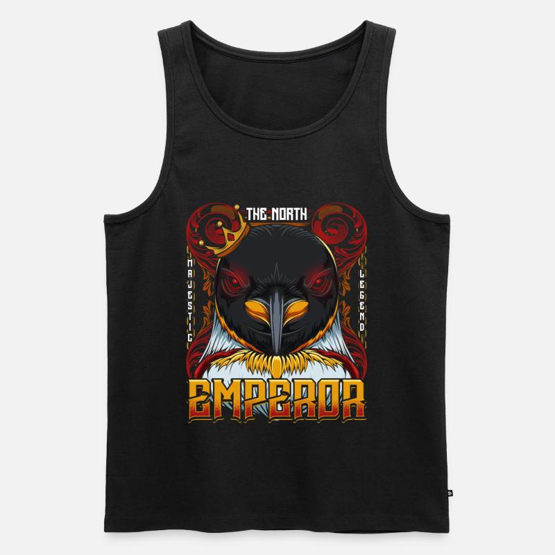 Pinguine - Männer Premium Bio Tank Top - Schwarz
