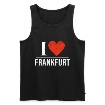 Ich liebe Frankfurt am Main - Männer Premium Bio Tank Top - Schwarz - Vorne - AI Model Male 178 light (178cm)