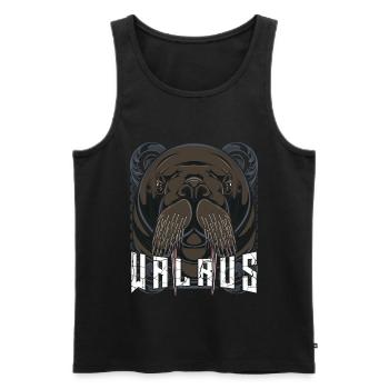 Walross - Männer Premium Bio Tank Top - Schwarz - Vorne - Michal (187cm)