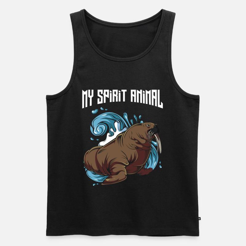 Walross - Männer Premium Bio Tank Top - Schwarz