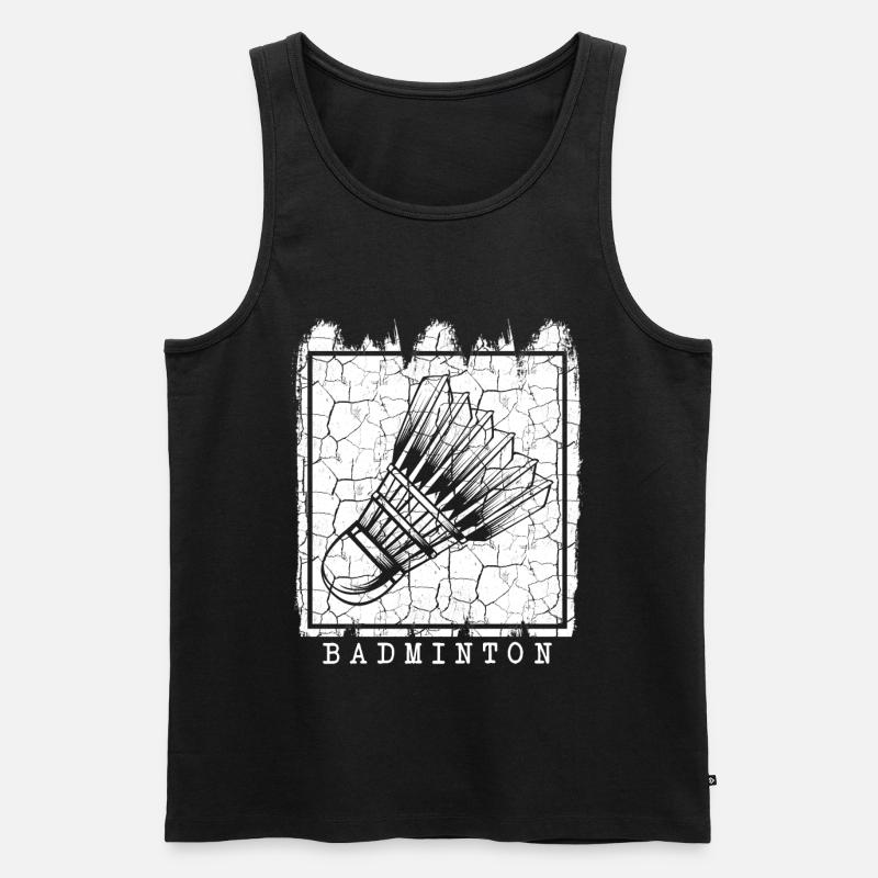 Badminton - Männer Premium Bio Tank Top - Schwarz
