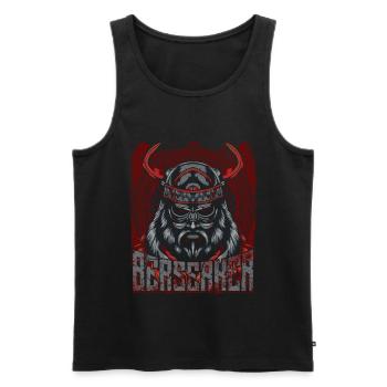 Wikinger - Männer Premium Bio Tank Top - Schwarz - Vorne - AI Model Male 178 light (178cm)