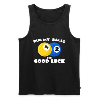 Billard - Männer Premium Bio Tank Top - Schwarz - Vorne - AI Model Male 178 light (178cm)