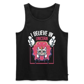 Donut - Männer Premium Bio Tank Top - Schwarz - Vorne - Michal (187cm)