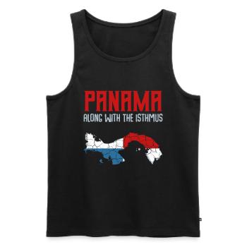 Panama - Männer Premium Bio Tank Top - Schwarz - Vorne - Michal (187cm)