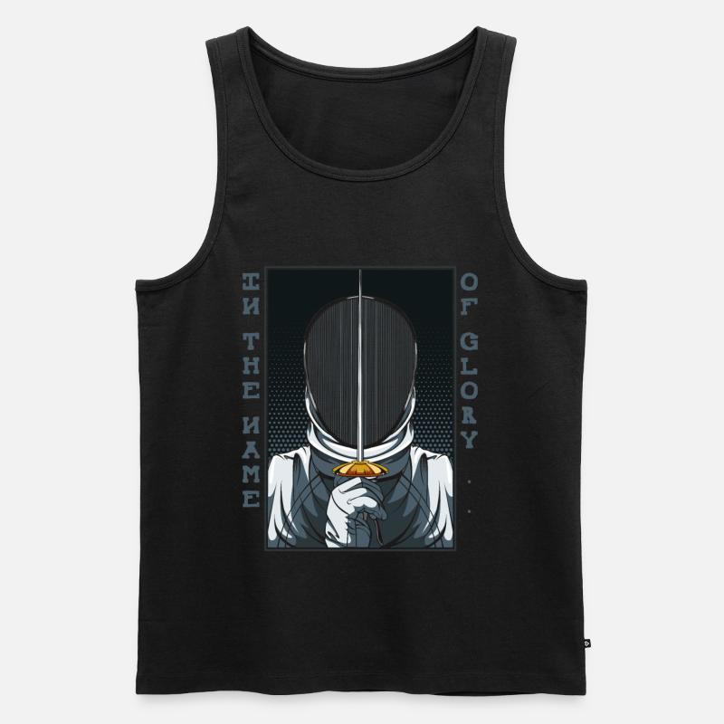 Fechten - Männer Premium Bio Tank Top - Schwarz