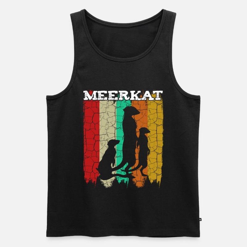 Erdmännchen - Männer Premium Bio Tank Top - Schwarz