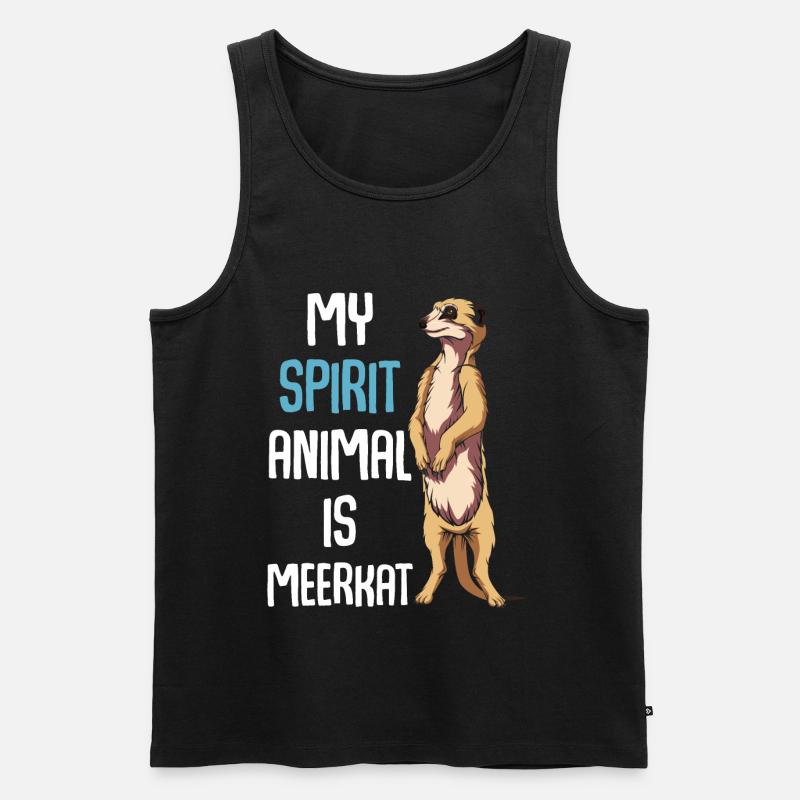 Erdmännchen - Männer Premium Bio Tank Top - Schwarz