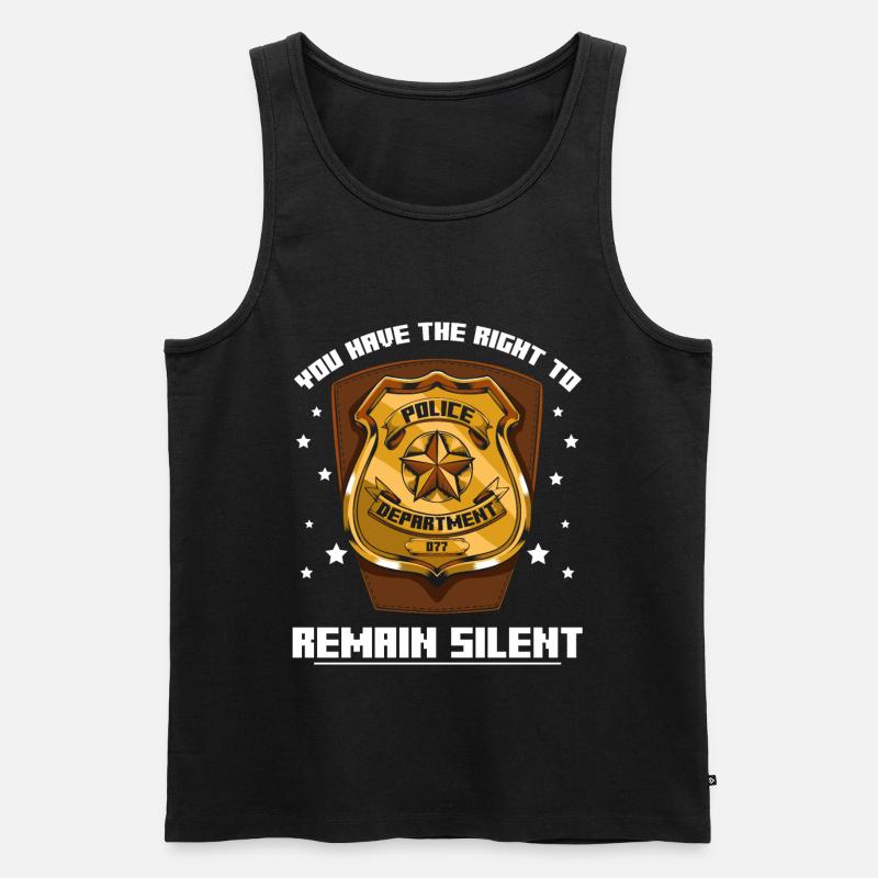 Polizei - Männer Premium Bio Tank Top - Schwarz