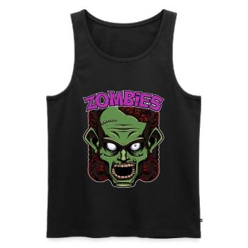Zombies - Männer Premium Bio Tank Top - Schwarz - Vorne - Michal (187cm)