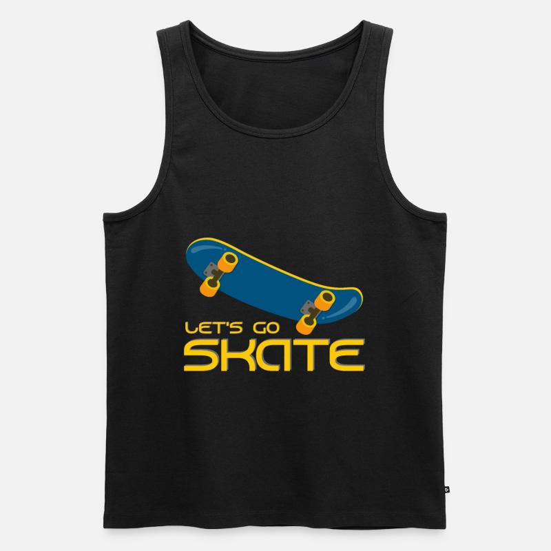 Skateboarder - Männer Premium Bio Tank Top - Schwarz