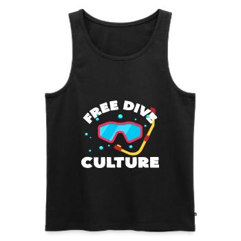 Freediving - Men's Premium Organic Tank Top - black - Front - AI Model Male 178 light (178cm)
