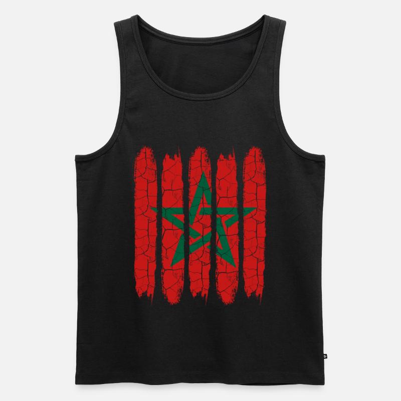 Marokko - Männer Premium Bio Tank Top - Schwarz